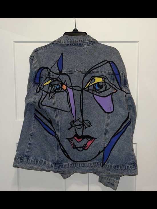 AKIRA Jackets & Blazers - AKIRA Light Blue Denim Jacket with Black Label